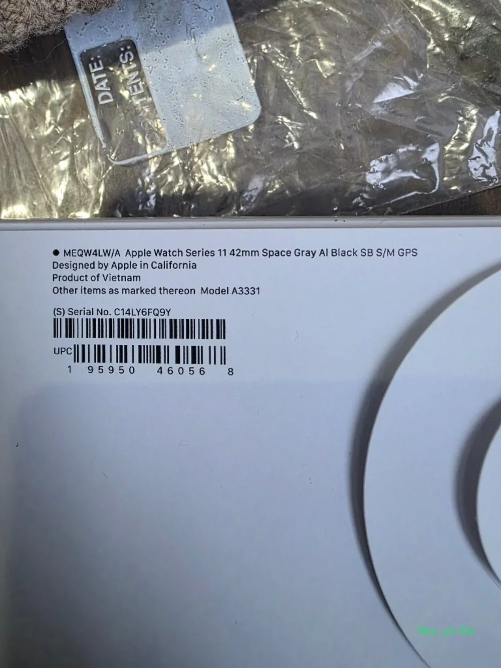 New Apple Watch Series 11 42mm Space Gray Al Black SB S/M GPS